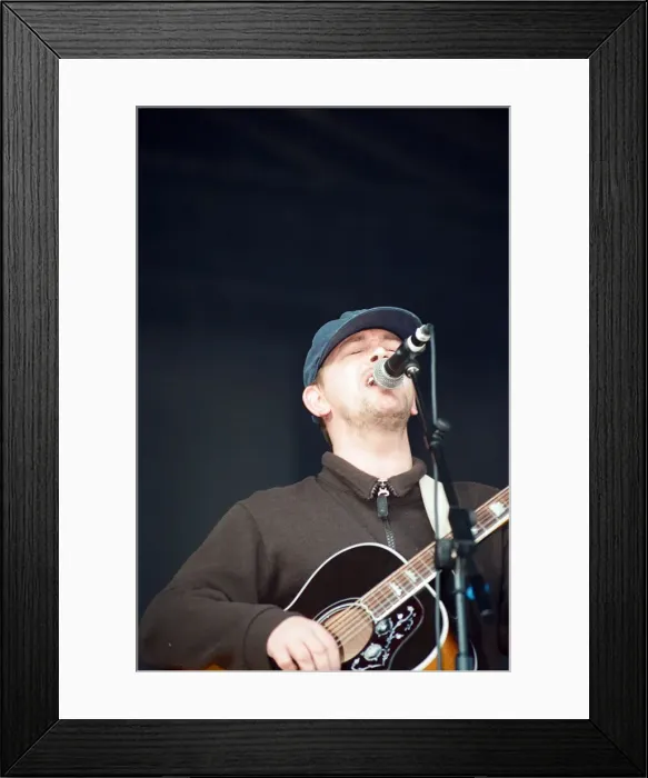 Framed Print : One of the support acts performing at a Catatonia concert at Margam Park, South Wales Framed Print : One of the support acts performing at a Catatonia concert at Margam Park, South Wales
