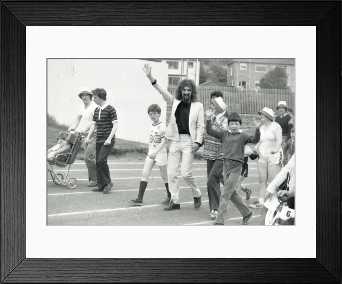 Framed Print : Billy Connolly, Charity Walk, Scotstoun, Glasgow, Scotland, 9th June 1982