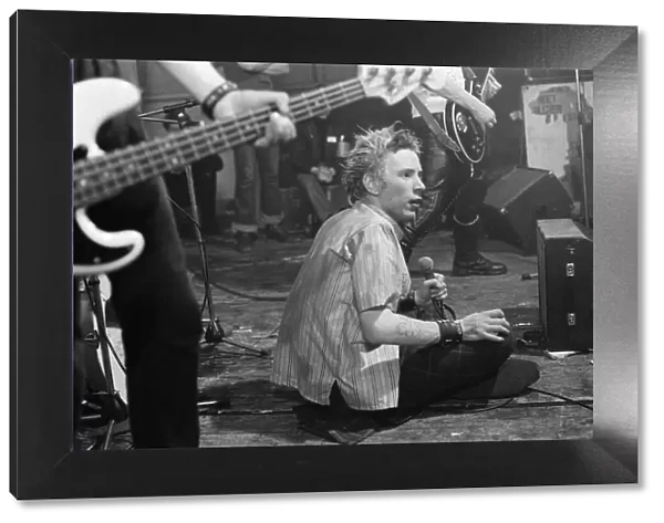 The Sex Pistols. Performing in Eindhoven, Holland. Johnny Rotten (John Lydon)