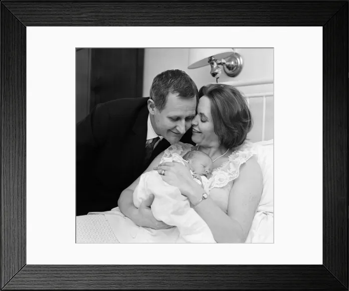 Framed Print : Holding her 12-hour old baby is stage and TV actress Lillias Walker