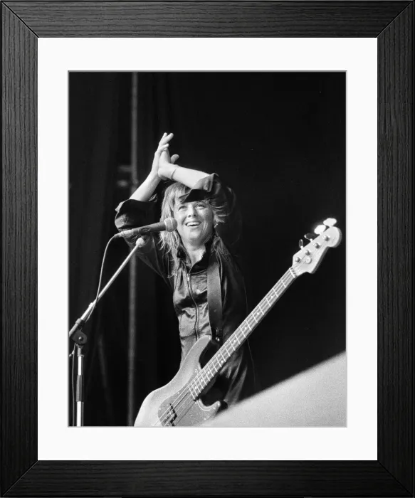 Framed Print : American glam rock musician Suzi Quatro performing on stage on Saturday night Framed Print : American glam rock musician Suzi Quatro performing on stage on Saturday night