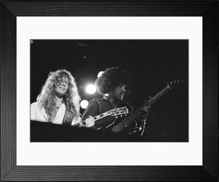 Framed Print : Irish rock group Thin Lizzy performing on stage on Sunday night at the Reading Festival Framed Print : Irish rock group Thin Lizzy performing on stage on Sunday night at the Reading Festival