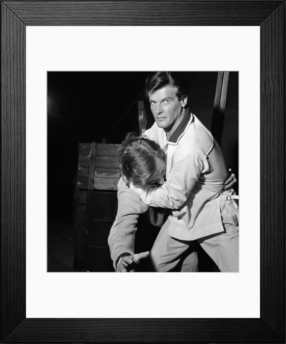 Framed Print : Roger Moore, who was once a BBC television studio manager Framed Print : Roger Moore, who was once a BBC television studio manager