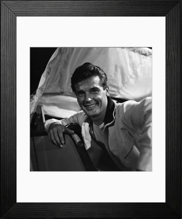 Framed Print : Roger Moore, who was once a BBC television studio manager Framed Print : Roger Moore, who was once a BBC television studio manager