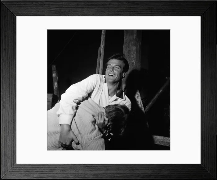 Framed Print : Roger Moore, who was once a BBC television studio manager