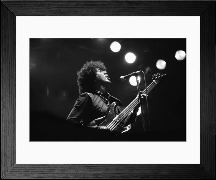 Framed Print : Irish rock group Thin Lizzy performing on stage on Sunday night at the Reading Festival Framed Print : Irish rock group Thin Lizzy performing on stage on Sunday night at the Reading Festival