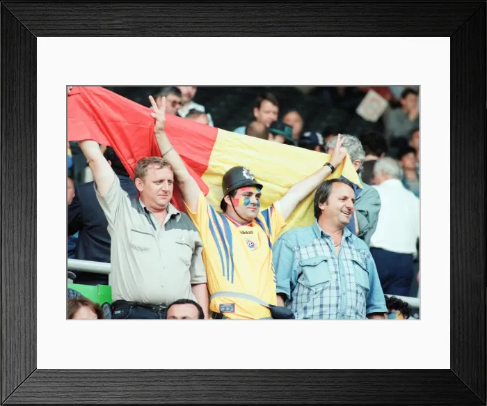Framed Print : Romania 0-1 France, Euro 1996 Group B match at St James Park, Newcastle