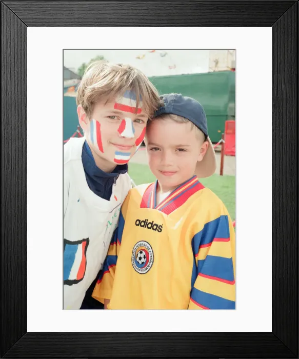Framed Print : Romania 0-1 France, Euro 1996 Group B match at St James Park, Newcastle