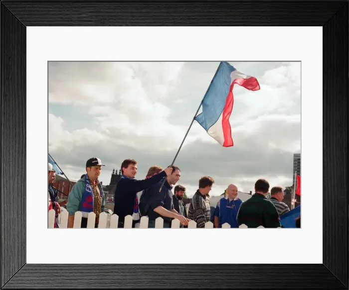Framed Print : Romania 0-1 France, Euro 1996 Group B match at St James Park, Newcastle
