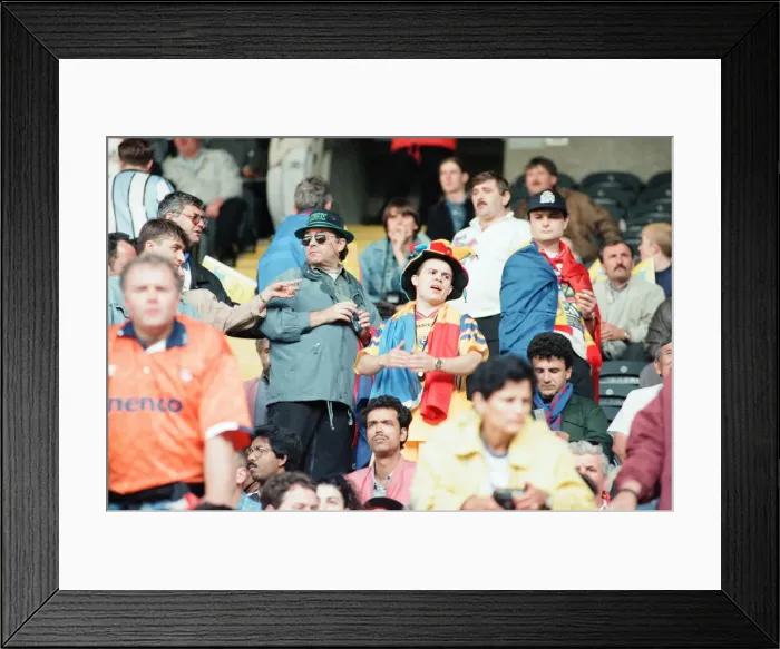 Framed Print : Romania 0-1 France, Euro 1996 Group B match at St James Park, Newcastle
