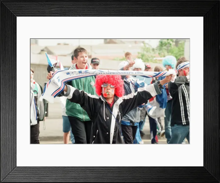 Framed Print : Romania 0-1 France, Euro 1996 Group B match at St James Park, Newcastle Framed Print : Romania 0-1 France, Euro 1996 Group B match at St James Park, Newcastle