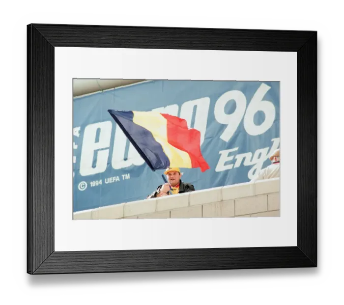 Framed Print : Romania 0-1 France, Euro 1996 Group B match at St James Park, Newcastle