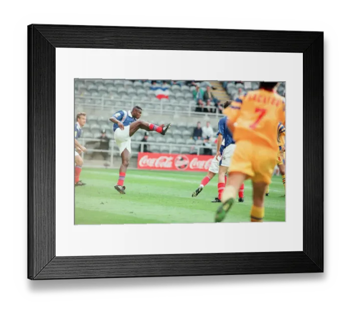 Framed Print : Romania 0-1 France, Euro 1996 Group B match at St James Park, Newcastle