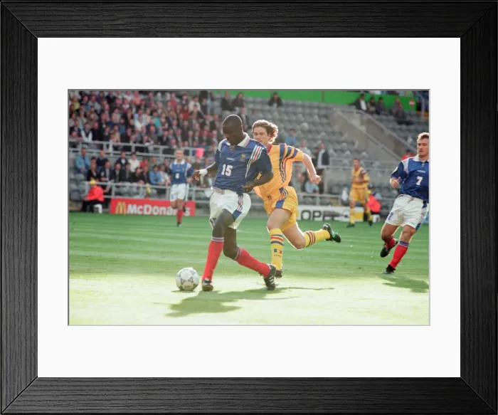 Framed Print : Romania 0-1 France, Euro 1996 Group B match at St James Park, Newcastle Framed Print : Romania 0-1 France, Euro 1996 Group B match at St James Park, Newcastle