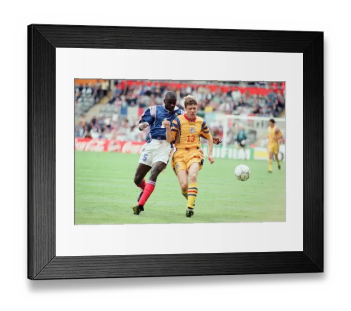 Framed Print : Romania 0-1 France, Euro 1996 Group B match at St James Park, Newcastle