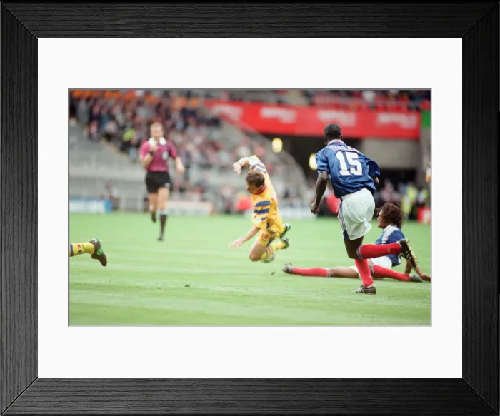 Framed Print : Romania 0-1 France, Euro 1996 Group B match at St James Park, Newcastle Framed Print : Romania 0-1 France, Euro 1996 Group B match at St James Park, Newcastle