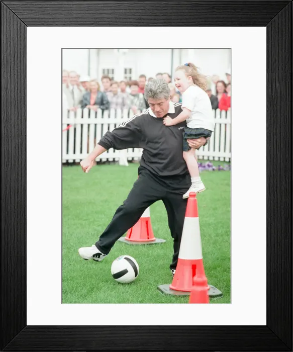 Framed Print : Kevin Keegan, Newcastle United manager, promoting football at the Eurofest Village Framed Print : Kevin Keegan, Newcastle United manager, promoting football at the Eurofest Village