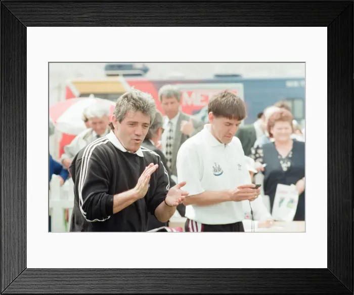 Framed Print : Kevin Keegan, Newcastle United manager, promoting football at the Eurofest Village Framed Print : Kevin Keegan, Newcastle United manager, promoting football at the Eurofest Village