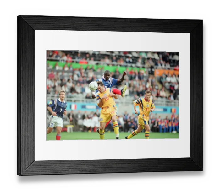 Framed Print : Romania 0-1 France, Euro 1996 Group B match at St James Park, Newcastle