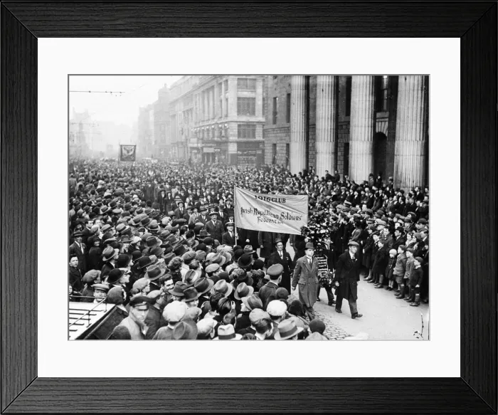Framed Print : Part of the huge procession which marched through Dublin on the Anniversary of the 1916 Framed Print : Part of the huge procession which marched through Dublin on the Anniversary of the 1916