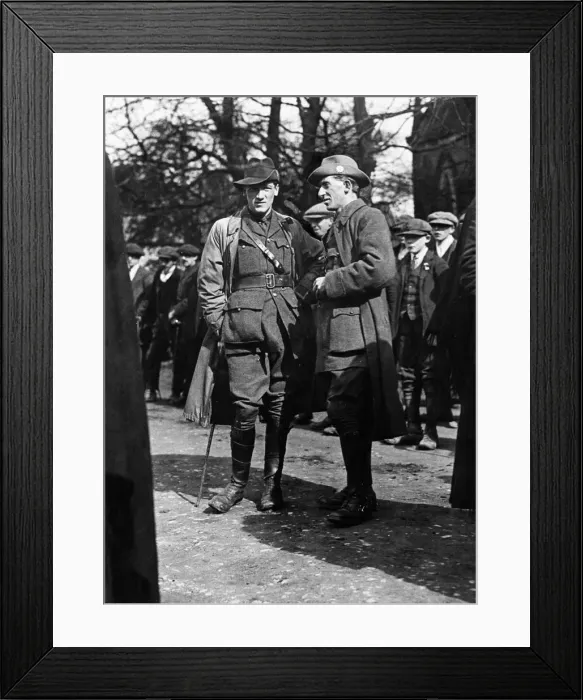 Framed Print : A vigorous fight for East Tyrone. Sinn Fein officers in uniform Framed Print : A vigorous fight for East Tyrone. Sinn Fein officers in uniform