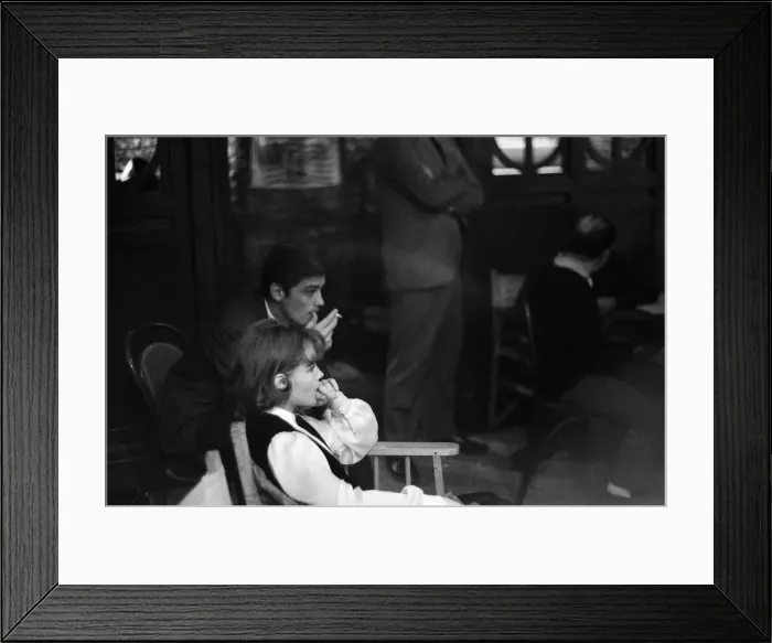 Framed Print : Romy Schneider, pictured with her engaged husband Alain Delon Framed Print : Romy Schneider, pictured with her engaged husband Alain Delon