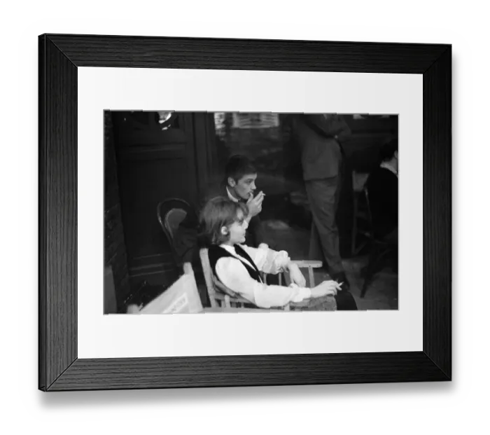 Framed Print : Romy Schneider, pictured with her engaged husband Alain Delon