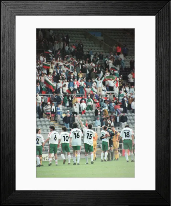 Framed Print : Bulgaria 1-0 Romania, Euro 1996 Group B match at St James Park, Newcastle