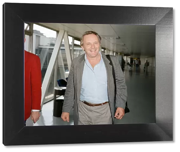 Sir Anthony Hopkins, at London Heathrow airport. 10th September 1988