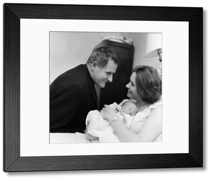 Framed Print : Holding her 12-hour old baby is stage and TV actress Lillias Walker Framed Print : Holding her 12-hour old baby is stage and TV actress Lillias Walker