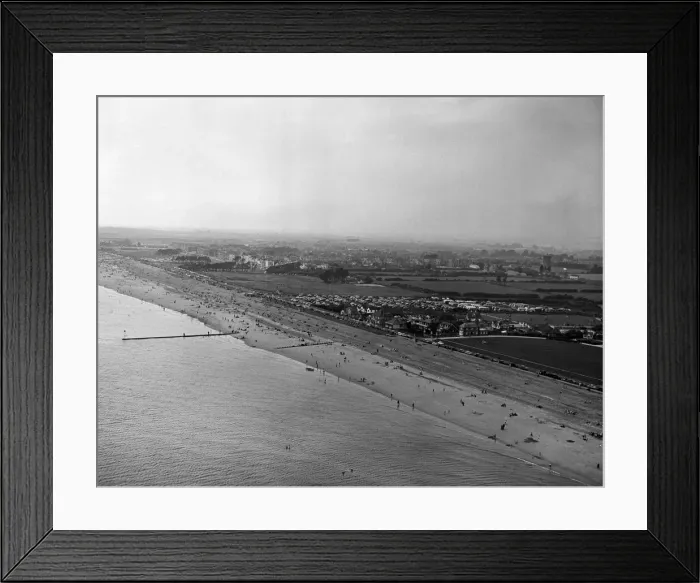 Framed Print : Aerial beach scene of Sussex, on Whit Sunday. 17th May 1959