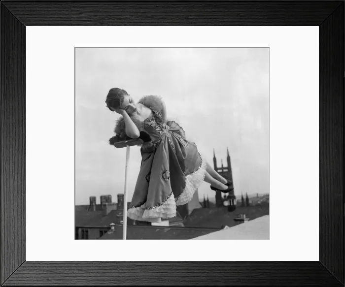 Framed Print : Magic - Levitation Original 1958 Caption. Not a witch Framed Print : Magic - Levitation Original 1958 Caption. Not a witch
