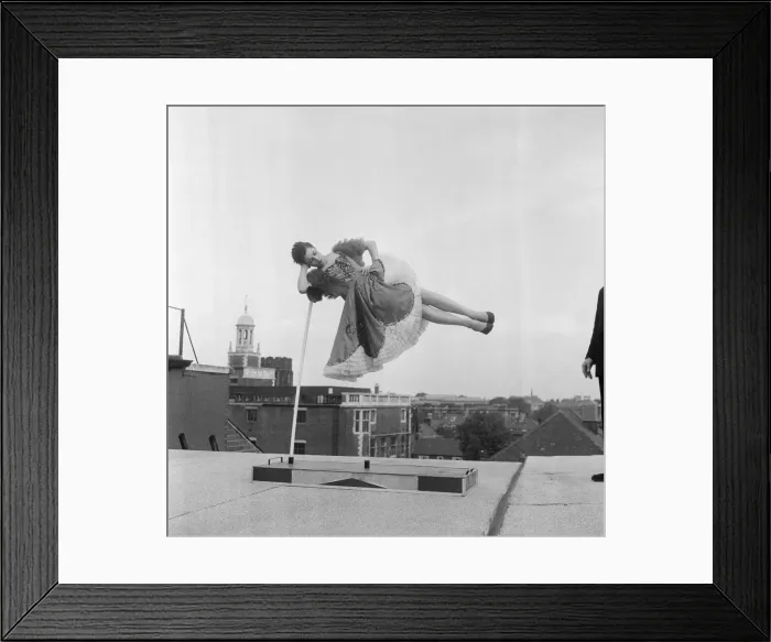 Framed Print : Magic - Levitation Original 1958 Caption. Not a witch Framed Print : Magic - Levitation Original 1958 Caption. Not a witch