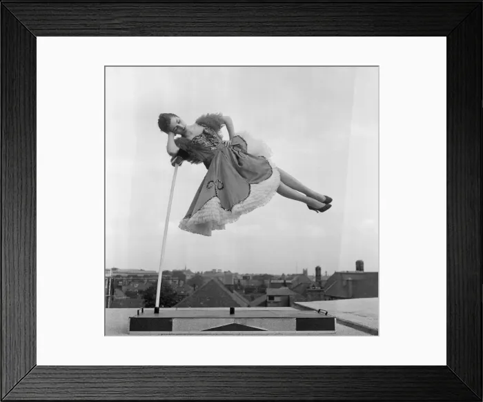 Framed Print : Magic - Levitation Original 1958 Caption. Not a witch Framed Print : Magic - Levitation Original 1958 Caption. Not a witch