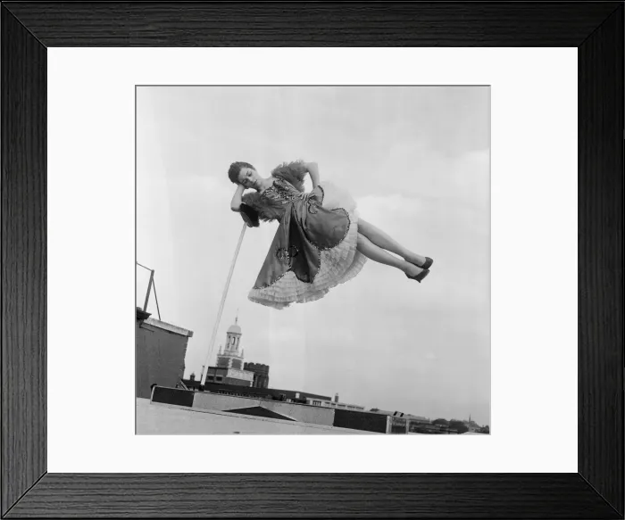 Framed Print : Magic - Levitation Original 1958 Caption. Not a witch Framed Print : Magic - Levitation Original 1958 Caption. Not a witch