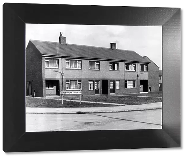 3 and 4 Sweethope Avenue, Ashingtons latest council houses. 8th May 1962