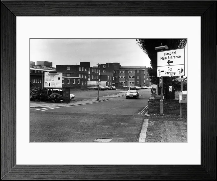 Framed Print : Ashington General Hospital. 20th June 1982