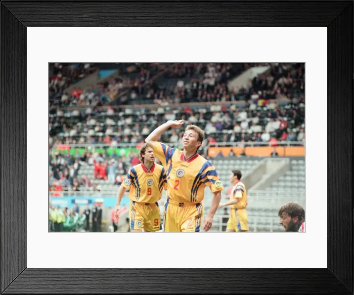 Framed Print : Bulgaria 1-0 Romania, Euro 1996 Group B match at St James Park, Newcastle