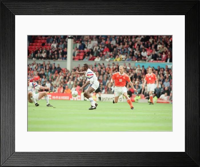 Framed Print : France v Netherlands, Euro 1996 Quarter finals match at Anfield Framed Print : France v Netherlands, Euro 1996 Quarter finals match at Anfield