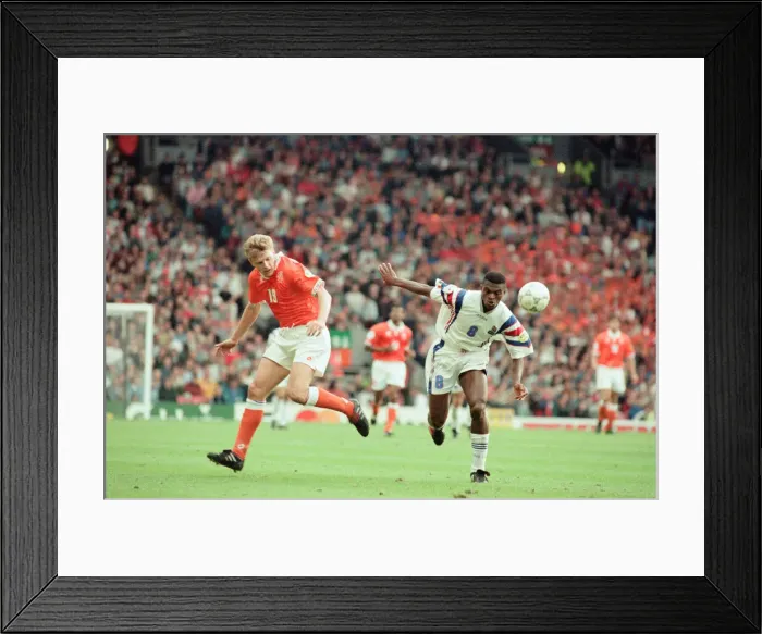 Framed Print : France v Netherlands, Euro 1996 Quarter finals match at Anfield Framed Print : France v Netherlands, Euro 1996 Quarter finals match at Anfield
