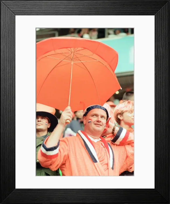 Framed Print : France v Netherlands, Euro 1996 Quarter finals match at Anfield