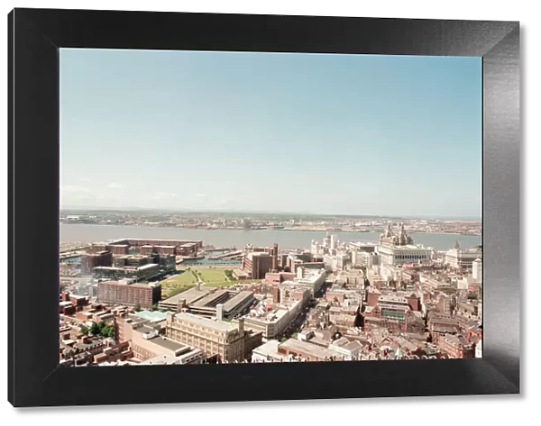 Liverpool City Centre, Merseyside, Panorama Views, 13th June 1996