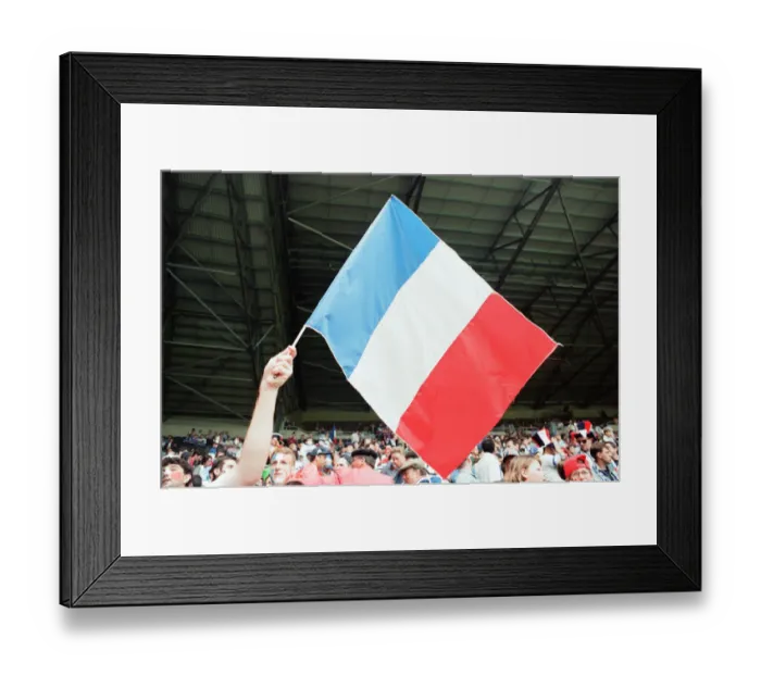 Framed Print : France 3-1 Bulgaria, Euro 1996 Group B match at St James Park, Newcastle