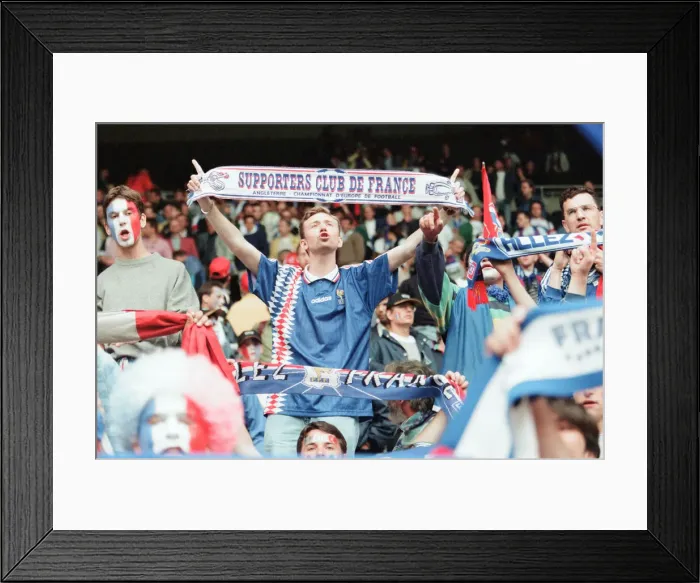 Framed Print : France 3-1 Bulgaria, Euro 1996 Group B match at St James Park, Newcastle Framed Print : France 3-1 Bulgaria, Euro 1996 Group B match at St James Park, Newcastle