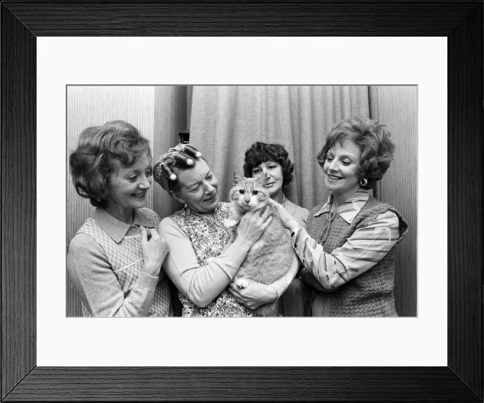 Framed Print : Coronation Streets Thelma Barlow (Mavis Riley), Jean Alexander (Hilda Ogden Framed Print : Coronation Streets Thelma Barlow (Mavis Riley), Jean Alexander (Hilda Ogden