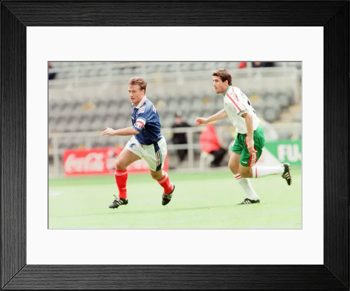 Framed Print : France 3-1 Bulgaria, Euro 1996 Group B match at St James Park, Newcastle Framed Print : France 3-1 Bulgaria, Euro 1996 Group B match at St James Park, Newcastle