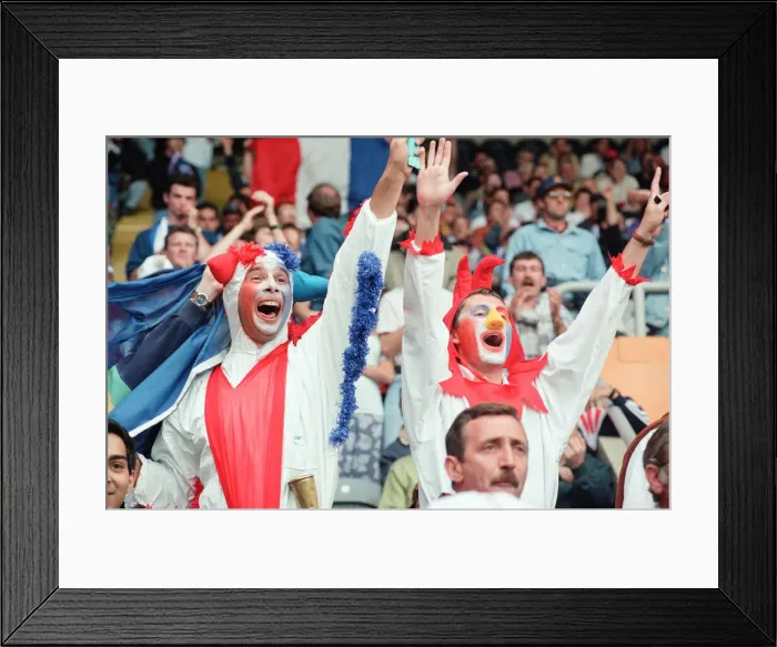 Framed Print : France 3-1 Bulgaria, Euro 1996 Group B match at St James Park, Newcastle
