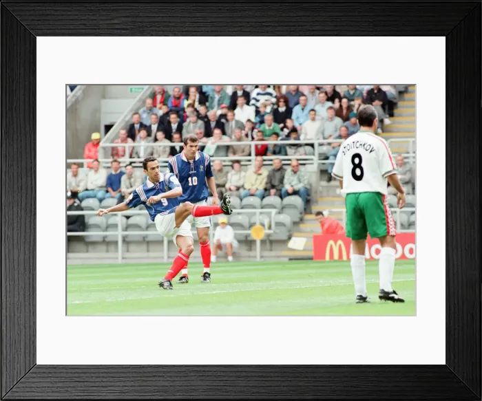Framed Print : France 3-1 Bulgaria, Euro 1996 Group B match at St James Park, Newcastle