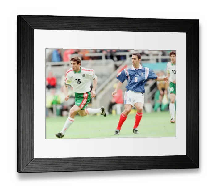 Framed Print : France 3-1 Bulgaria, Euro 1996 Group B match at St James Park, Newcastle