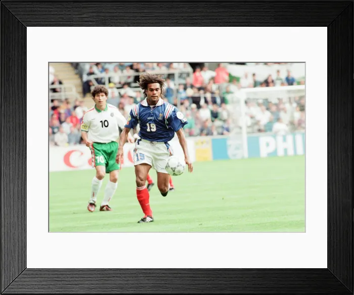 Framed Print : France 3-1 Bulgaria, Euro 1996 Group B match at St James Park, Newcastle Framed Print : France 3-1 Bulgaria, Euro 1996 Group B match at St James Park, Newcastle